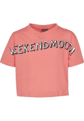 Mister Tee Paita 'Weekend Mood'  vaalea pinkki / musta / valkoinen