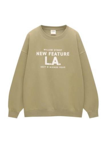 Pull&Bear Collegepaita  khaki / valkoinen