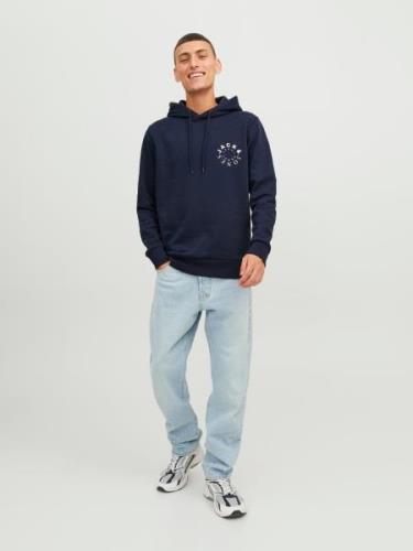 JACK & JONES Collegepaita 'Warrior'  laivastonsininen / valkoinen