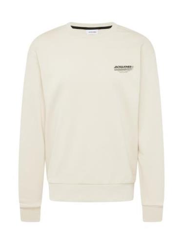 JACK & JONES Collegepaita 'JJOLIVE'  beige / musta