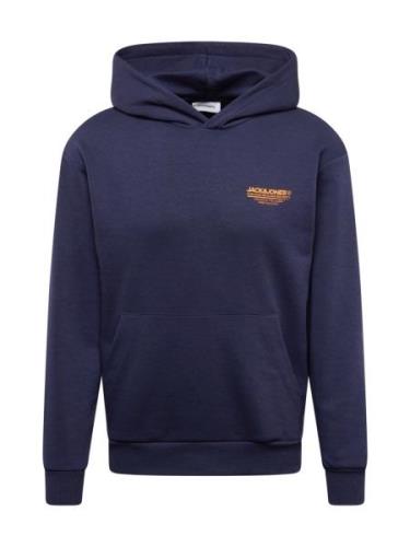 JACK & JONES Collegepaita 'JJOLIVE'  laivastonsininen / oranssi