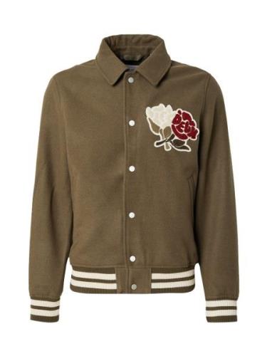 Les Deux Välikausitakki 'Felipe Varsity'  khaki / oliivi / punainen / ...