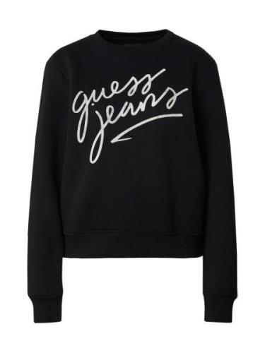 GUESS JEANS Collegepaita  musta / valkoinen