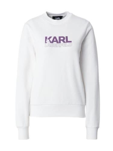 Karl Lagerfeld Collegepaita  lila / valkoinen