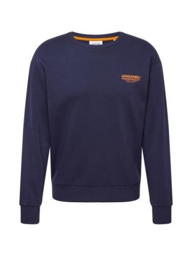 JACK & JONES Collegepaita 'JJOLIVE'  laivastonsininen / oranssi