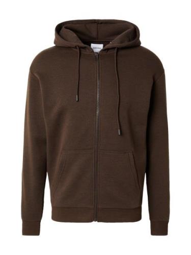 JACK & JONES Collegetakki 'JJEBradley'  tummanruskea