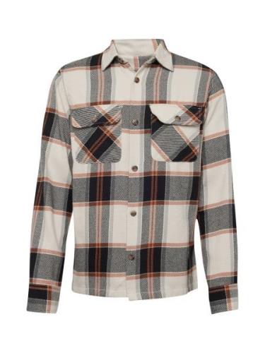 JACK & JONES Paita 'JJDARREN'  beige / tummanruskea / musta