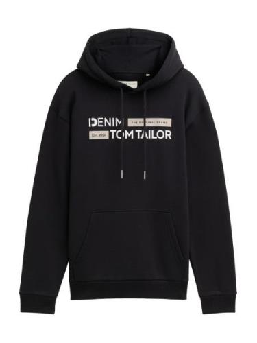 TOM TAILOR DENIM Collegepaita  ecru / musta / valkoinen