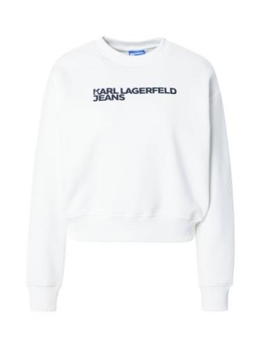 KARL LAGERFELD JEANS Collegepaita 'ESSENTIAL'  musta / valkoinen