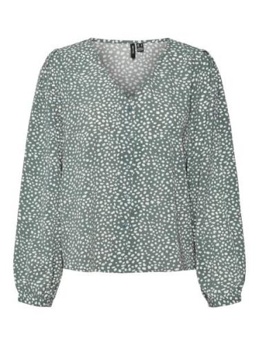 VERO MODA Pusero 'NAJA'  jade / valkoinen