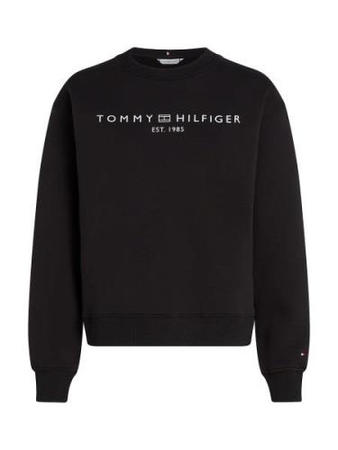 TOMMY HILFIGER Collegepaita  musta / valkoinen