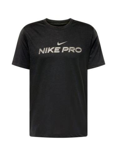 NIKE Toiminnallinen paita 'Pro'  kivenharmaa / musta / valkoinen