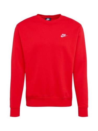 Nike Sportswear Collegepaita 'Club Fleece'  punainen / valkoinen