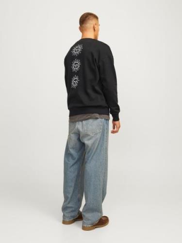 JACK & JONES Collegepaita 'JJMYSTIC'  musta / valkoinen