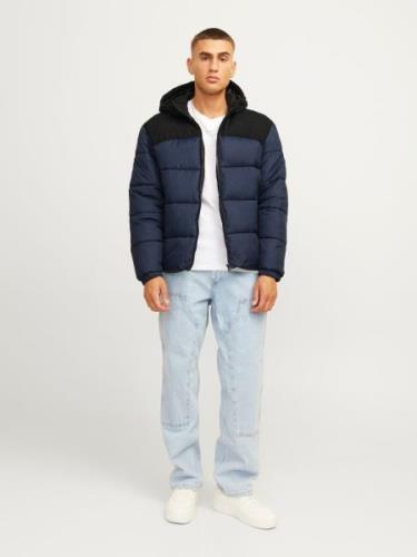 JACK & JONES Talvitakki 'JJMOON'  laivastonsininen / musta