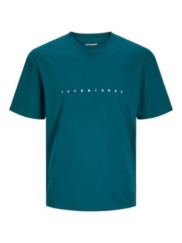 JACK & JONES Paita 'Star'  tummanvihreä / valkoinen