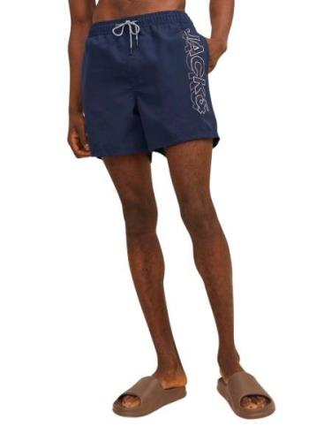 JACK & JONES Uimashortsit 'JPSTFiji'  laivastonsininen / valkoinen