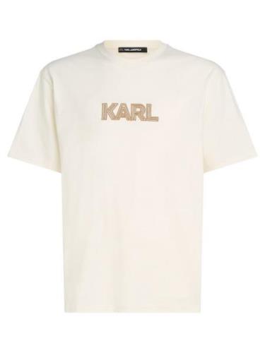 Karl Lagerfeld Paita  beige / valkoinen