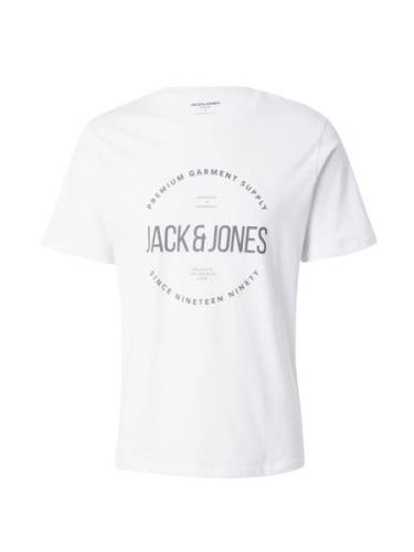 JACK & JONES Paita 'JPRBLAASTON'  tummanharmaa / valkoinen