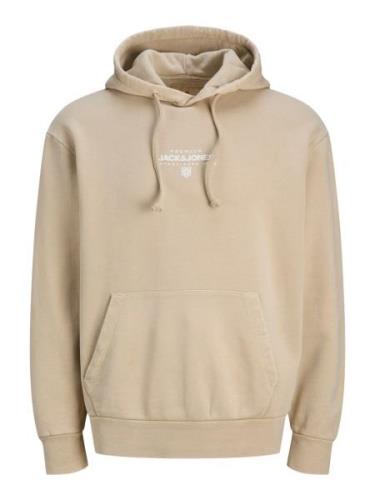 JACK & JONES Collegepaita 'JPRBLUAXTON'  taupe / valkoinen