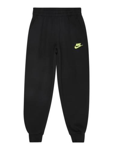 Nike Sportswear Housut 'Club Fleece'  sitruunankeltainen / musta