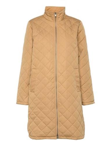 Slffilly Quilted Coat Beige Selected Femme