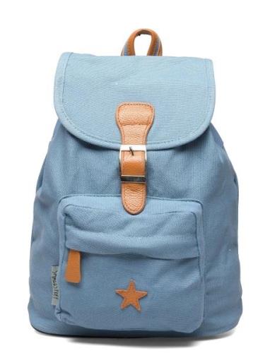 Baggy Back Pack, Cloudy With Leather Star Blue Smallstuff