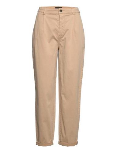 Lilly Cotton/Modal Tapered Pants Beige Lexington Clothing