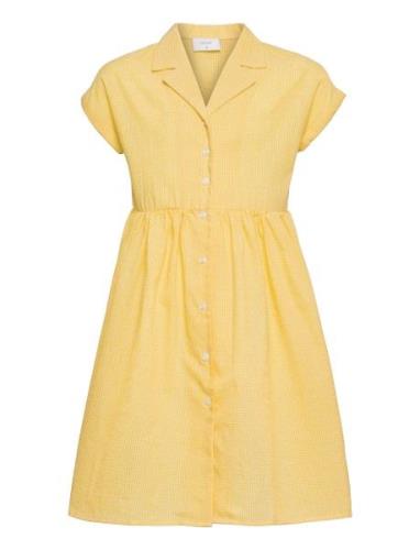 Jane Check Dress Yellow Grunt