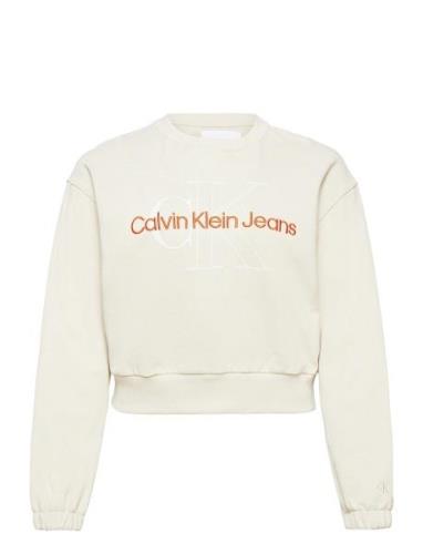 Plus Two T Monogram Crew Neck White Calvin Klein Jeans