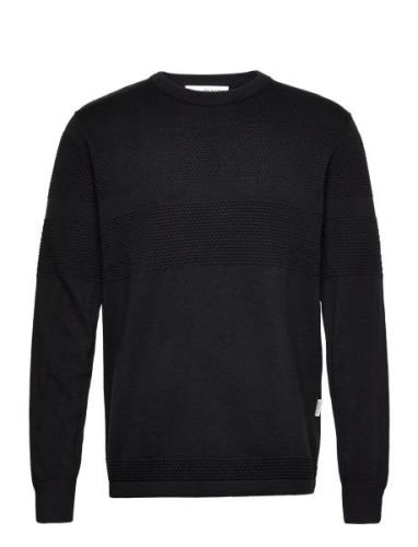 Slhmaine Ls Knit Crew Neck W Noos Black Selected Homme