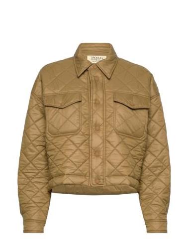 Water-Repellant Cropped Quilted Jacket Brown Polo Ralph Lauren