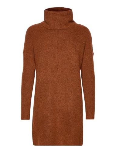 Onljana L/S Cowlnck Dress Wool Knt Noos Brown ONLY