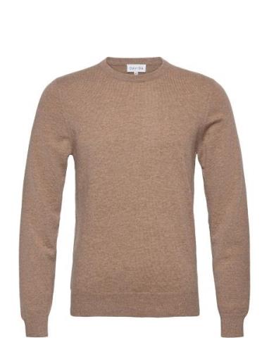 Man O-Neck Plain Brown Davida Cashmere