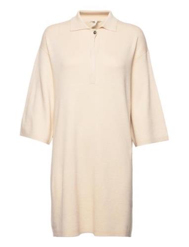 Objmetza 3/4 Short Knit Dress 122 Cream Object