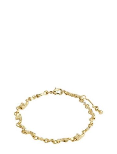 Hallie Organic Shaped Crystal Bracelet Gold Pilgrim