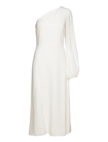 Dania 1-Shoulder Dress Long Midi Length White IVY OAK