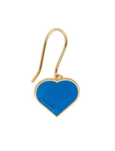 Big Heart Enamel Ear Hanger Gold 1 Pcs Gold Design Letters