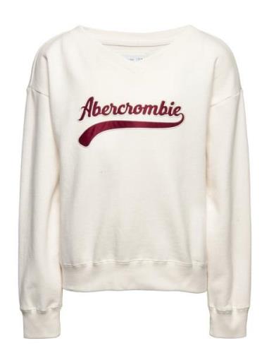 Kids Girls Sweatshirts Cream Abercrombie & Fitch
