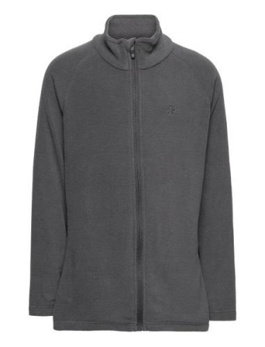 Fleece Jacket, Full Zip Grey Color Kids