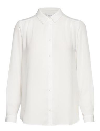 Vilucy Button L/S Shirt - Noos White Vila