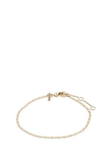 Parisa Recycled Flat Link Chain Bracelet Gold Pilgrim