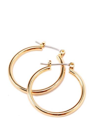 Layla Recycled Medium Hoop Earrings Gold Pilgrim