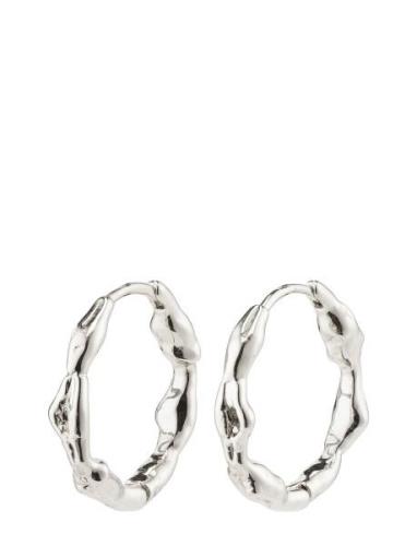 Zion Organic Shaped Medium Hoops Silver-Plated Silver Pilgrim