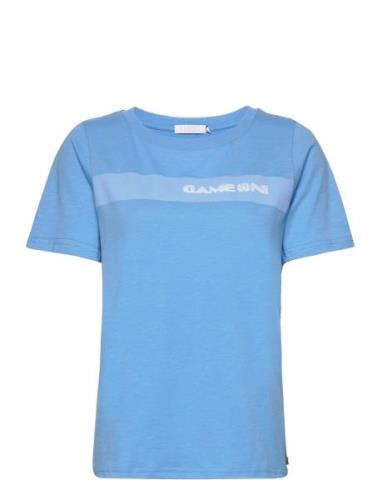 T-Shirt With Game On Print Blue Coster Copenhagen