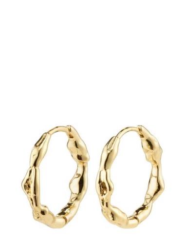 Zion Organic Shaped Medium Hoops Gold-Plated Gold Pilgrim