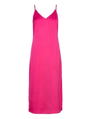 Viellette Singlet Satin Dress/Su - Noos Pink Vila