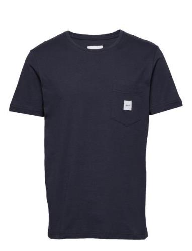 Square Pocket T-Shirt Navy Makia