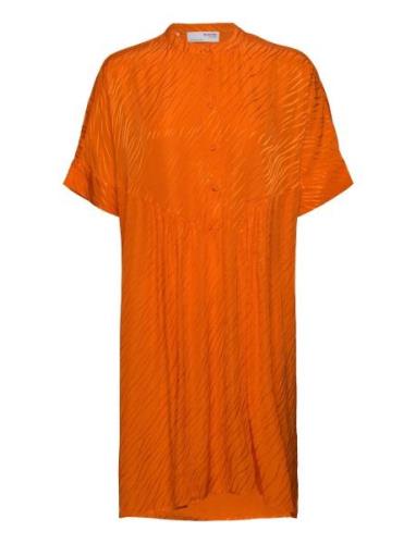 Slfabienne-Viola Ss Over Dress B Orange Selected Femme