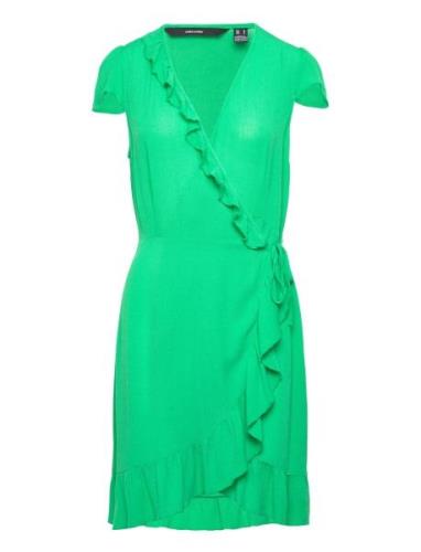 Vmmenny Short C/S Wrap Dress Wvn Ga Green Vero Moda